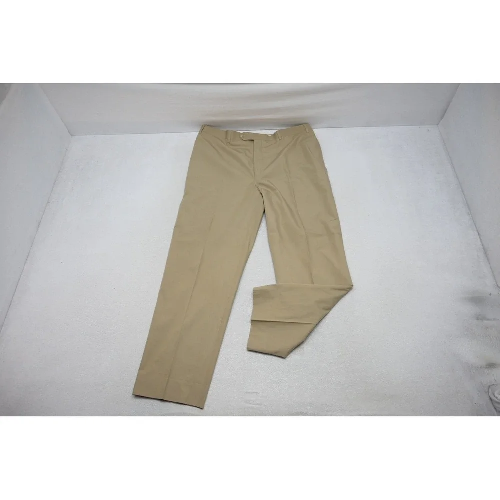 Jos. A. Bank 2 Piece Suit Mens 48XL 40x32 Tan Khaki Cotton Blend Two Button